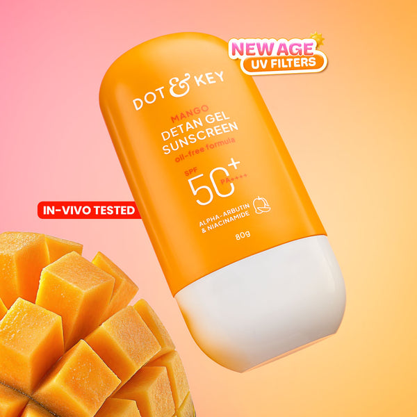Mango Detan Gel Sunscreen, In-Vivo Tested SPF 50+ PA++++