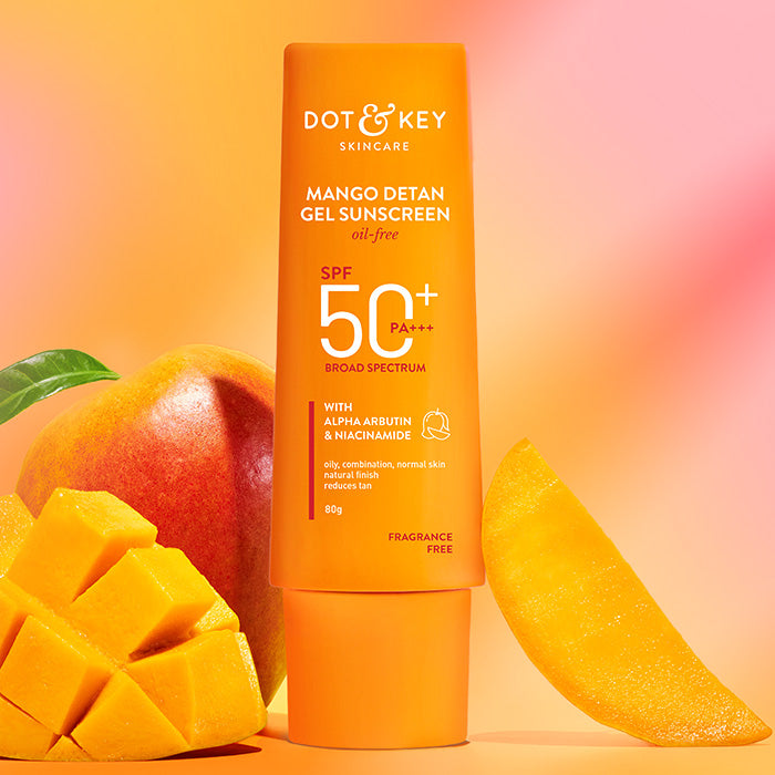 Mango + Detan Gel Sunscreen (Oil Free), SPF 50+ PA+++
Mango + Detan Gel Sunscreen (Oil Free), SPF 50+ PA+++