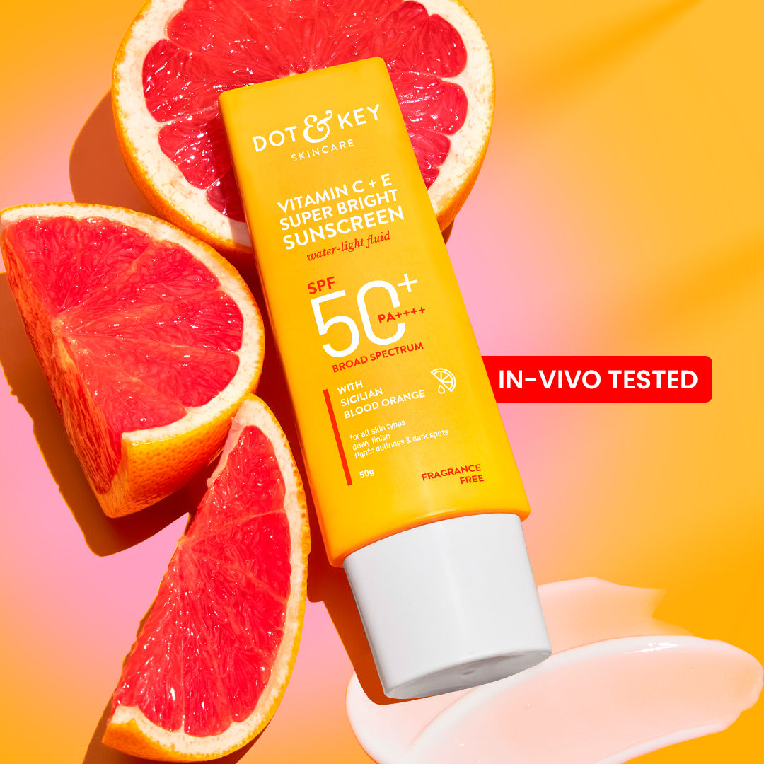Vitamin C + E Sunscreen, IN-VIVO Tested SPF 50+ PA++++
Vitamin C + E Sunscreen, IN-VIVO Tested SPF 50+ PA++++
