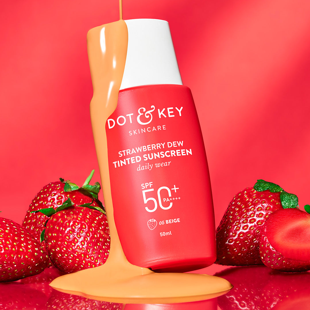 Strawberry Dew Tinted Sunscreen SPF 50+ PA++++, Beige medium deep - 05
Strawberry Dew Tinted Sunscreen SPF 50+ PA++++, Beige medium deep - 05