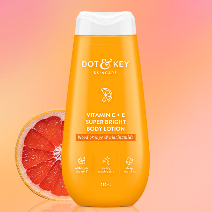Vitamin C + E Body Lotion for Glowing Skin
Vitamin C + E Body Lotion for Glowing Skin