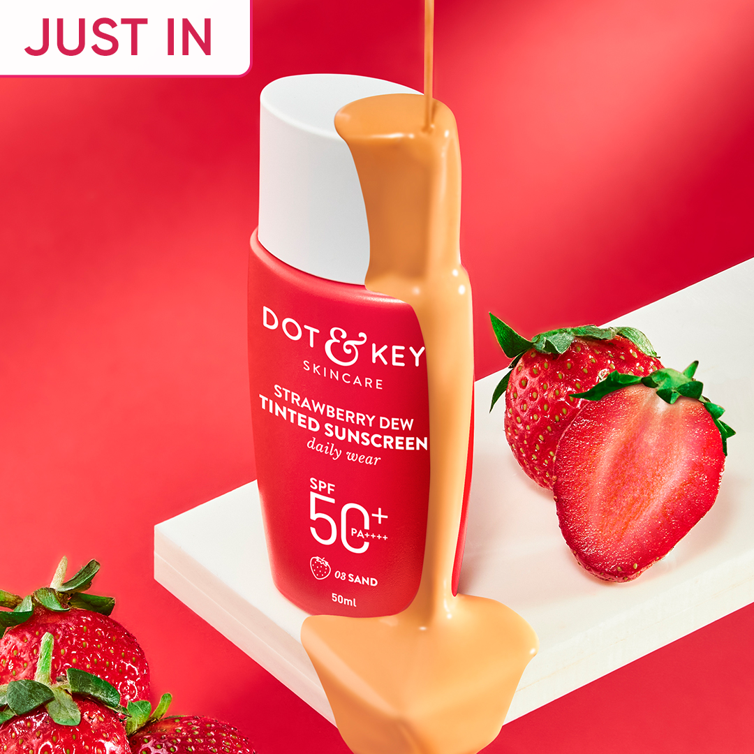 Tinted Sunscreen with SPF 50 & Strawberry Dew by Dot & Key, Sand
Tinted Sunscreen with SPF 50 & Strawberry Dew by Dot & Key, Sand