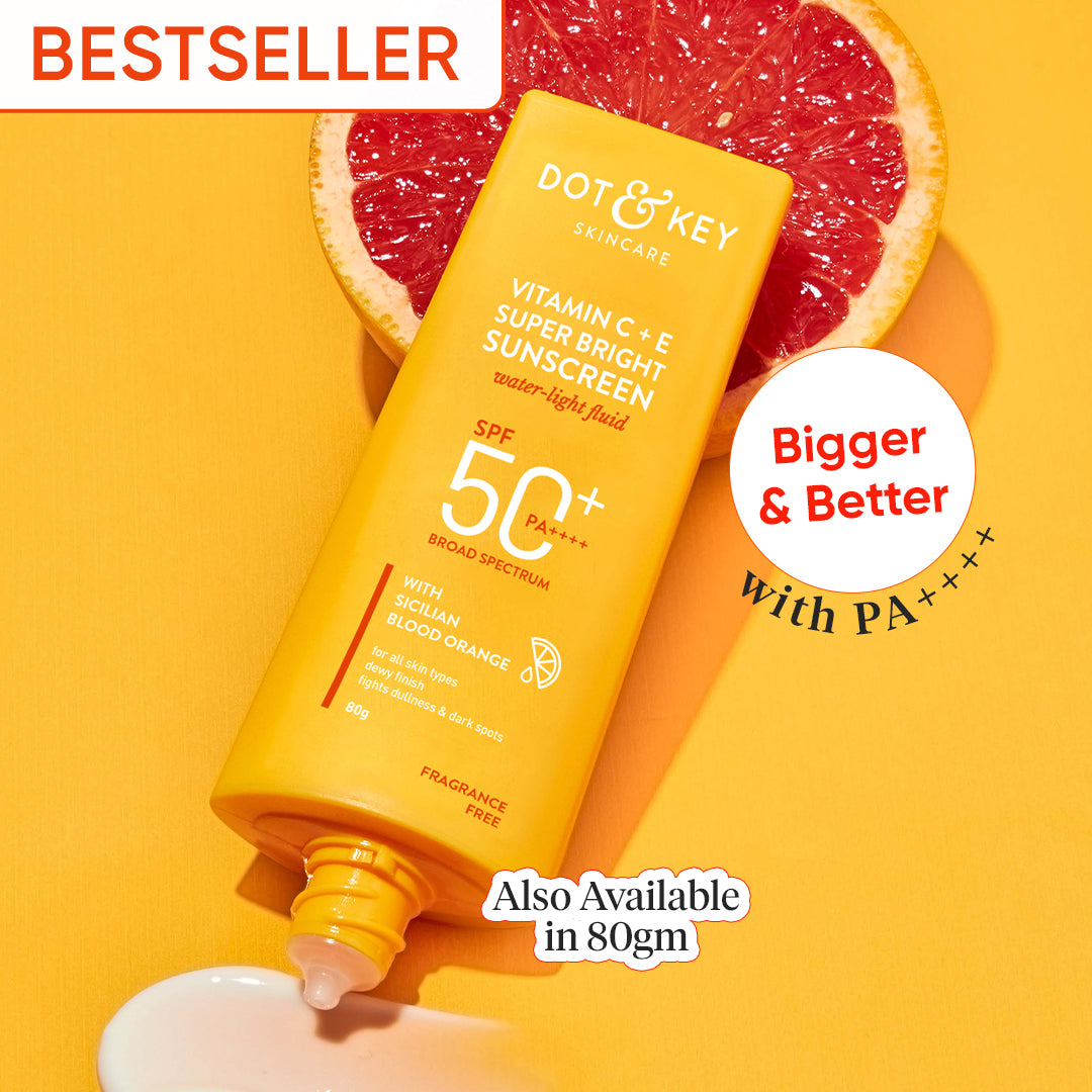 SPF 50 Sunscreen with Vitamin C + E for Total Sun Protection
SPF 50 Sunscreen with Vitamin C + E for Total Sun Protection