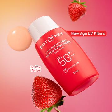 Strawberry Dew Tinted Sunscreen, In-Vivo Tested SPF 50+ PA++++