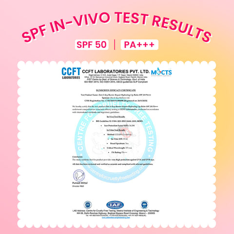 Barrier Repair Hydrating Lip Balm In-Vivo Tested SPF 50+ PA+++