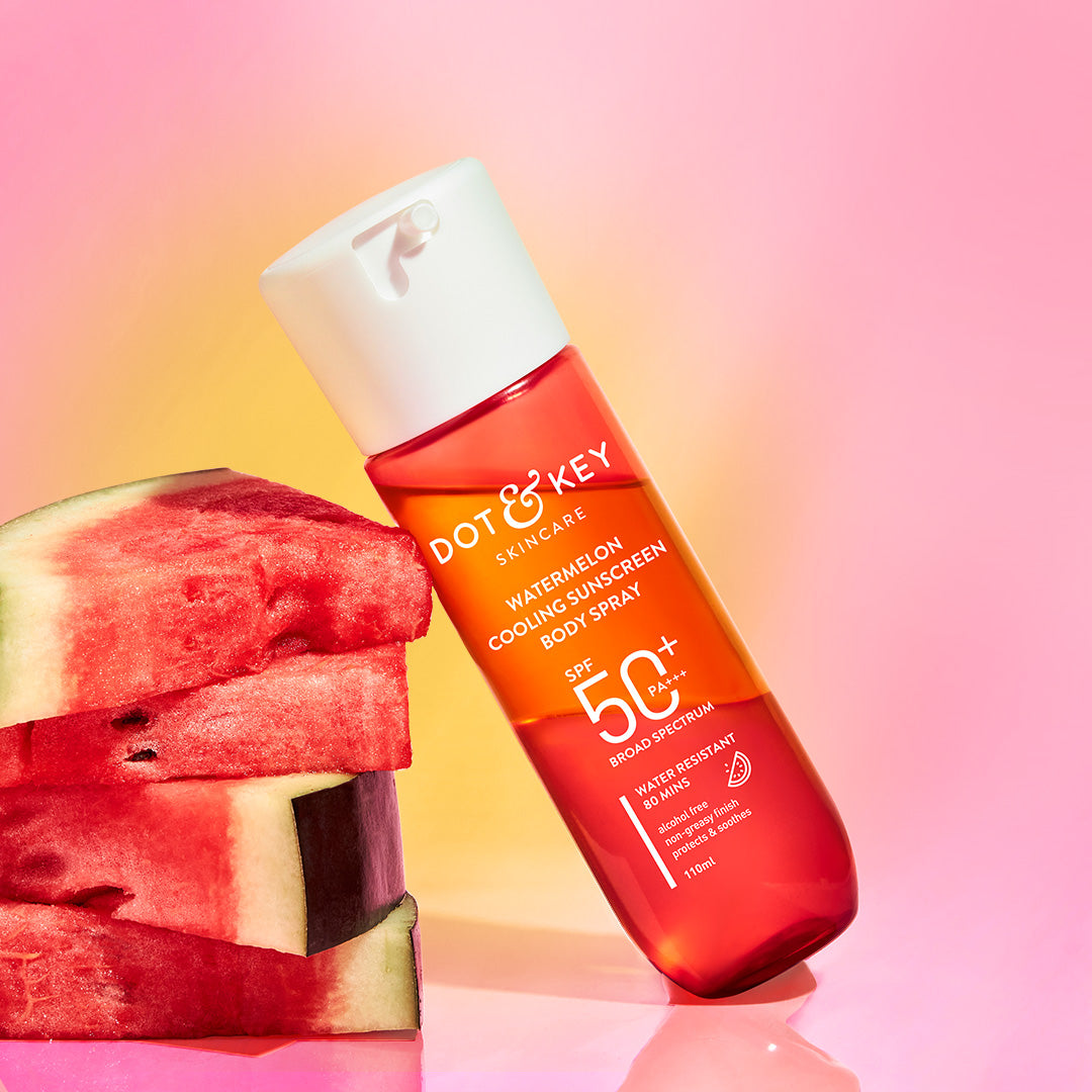 

SPF 40+ Body Sunscreen Spray with Watermelon Cooling