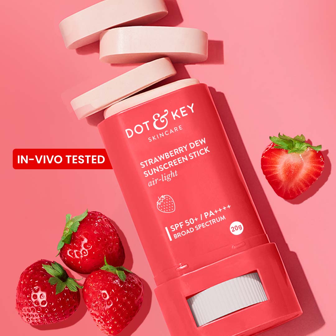

Strawberry Sunscreen Stick, In-Vivo Tested SPF 50+ PA++++
