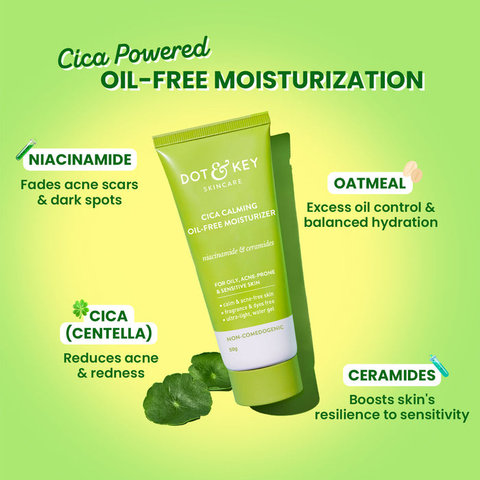 CICA + 5% Niacinamide Oil - Free Moisturizer for Dark Spots & Acne
