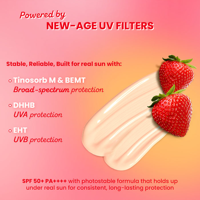 Strawberry Dew Tinted Sunscreen SPF 50+ PA++++ With New-Age UV Filters