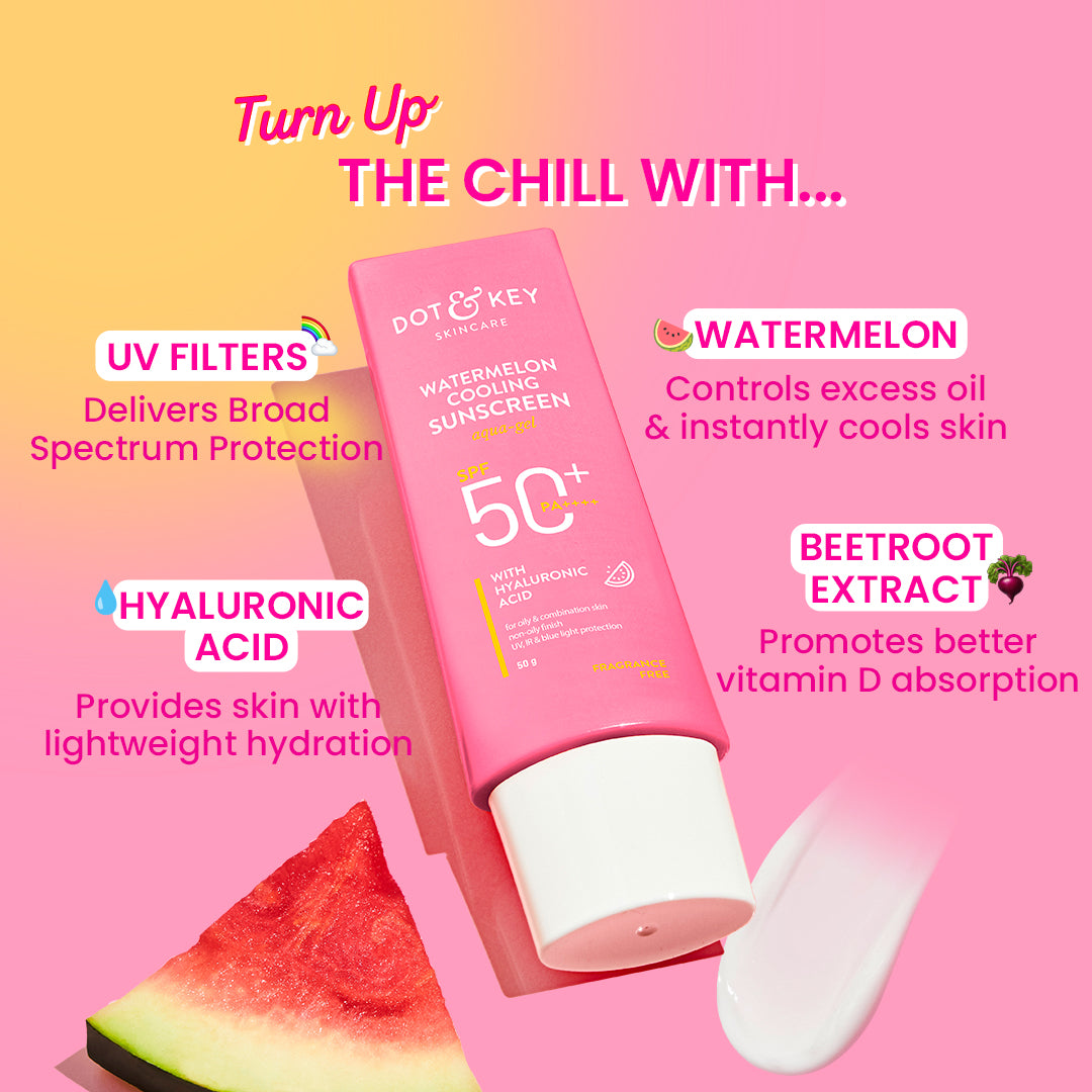 Watermelon Cooling Hyaluronic Acid Sunscreen SPF 50+ PA++++ – Dot & Key