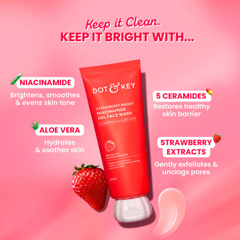 Strawberry Bright Niacinamide Gel Face Wash