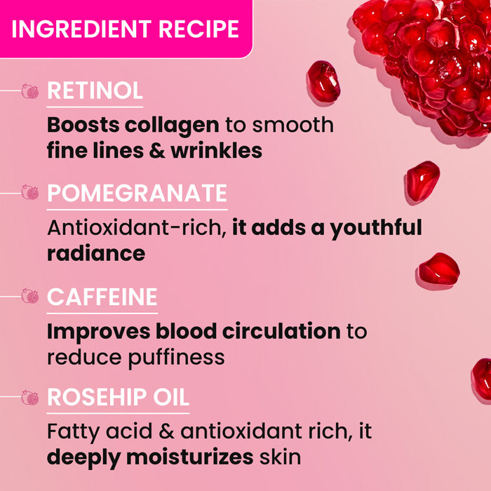Pomegranate + Retinol Eye Cream for Dark Circles