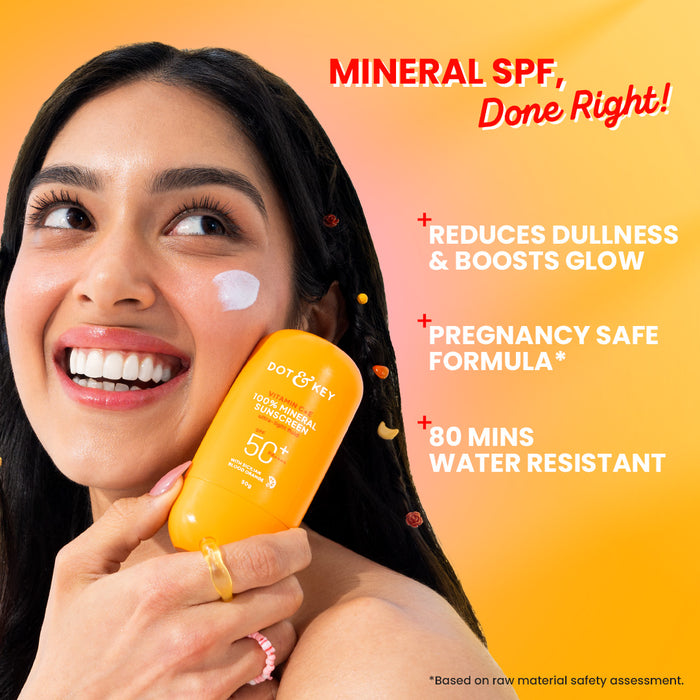 Vitamin C + E 100% Mineral Sunscreen IN-VIVO tested SPF 50+, PA++++