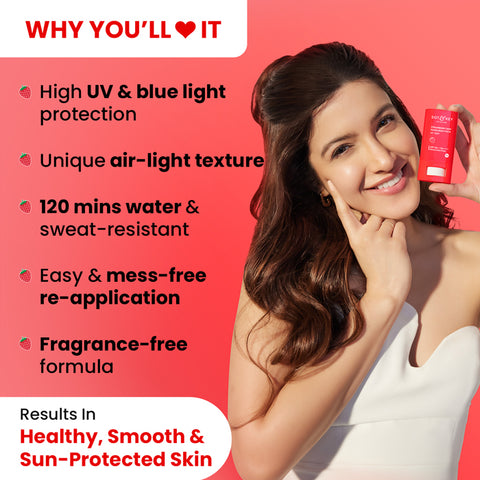 Strawberry Sunscreen Stick, In-Vivo Tested SPF 50+ PA++++