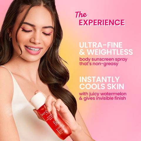 Watermelon Cooling Sunscreen Body Spray In-Vivo Tested SPF 50+ PA+++
