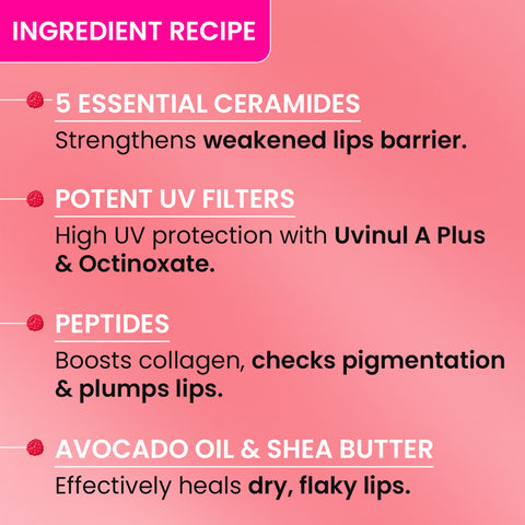 Ceramide + Peptide Lip Balm In-Vivo Tested SPF 50+ PA+++
