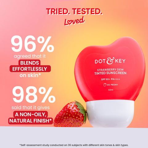 Strawberry Dew Tinted Sunscreen SPF 50+ PA++++ With New-Age UV Filters