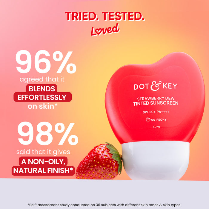 Strawberry Dew Tinted Sunscreen SPF 50+ PA++++ With New-Age UV Filters