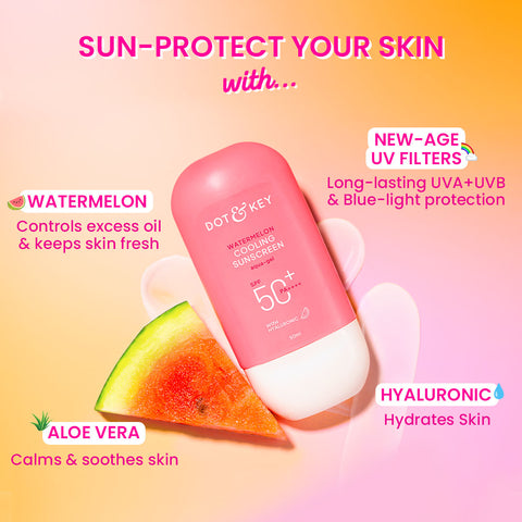 Watermelon Sunscreen SPF 50+ PA++++ With New-Age UV Filters For Oily Skin