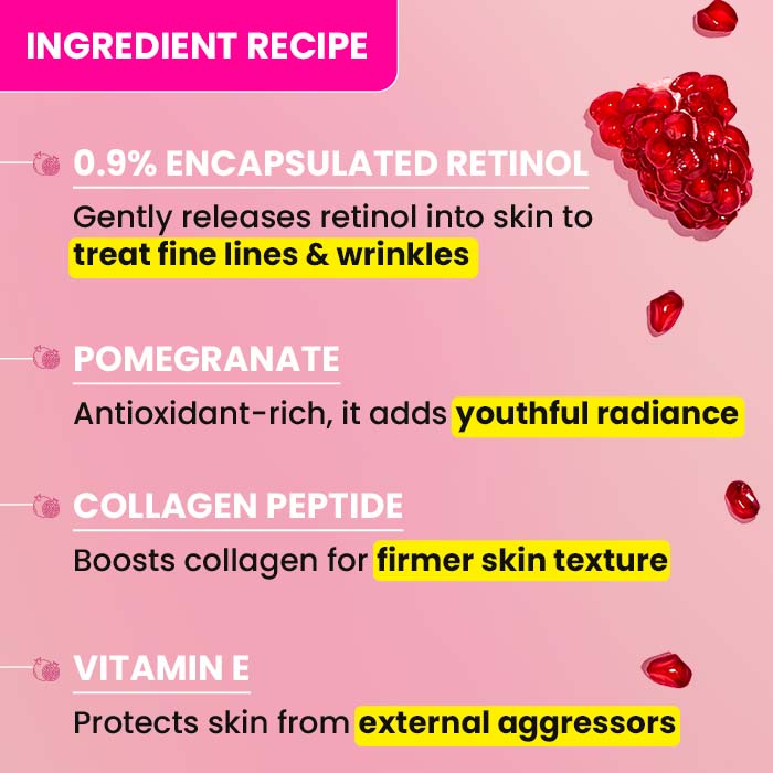 Pomegranate + 0.9% Retinol Serum for Collagen Boost