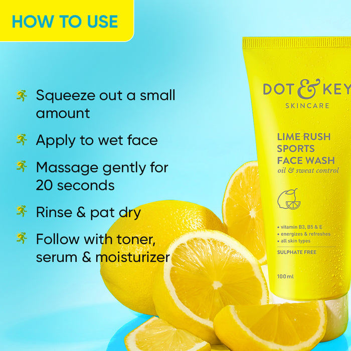 Lime Rush Sports Facewash