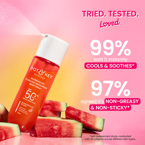 Watermelon Cooling Sunscreen Body Spray In-Vivo Tested SPF 50+ PA+++
