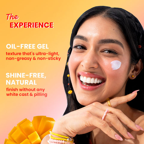 Mango Detan Gel Sunscreen, In-Vivo Tested SPF 50+ PA++++