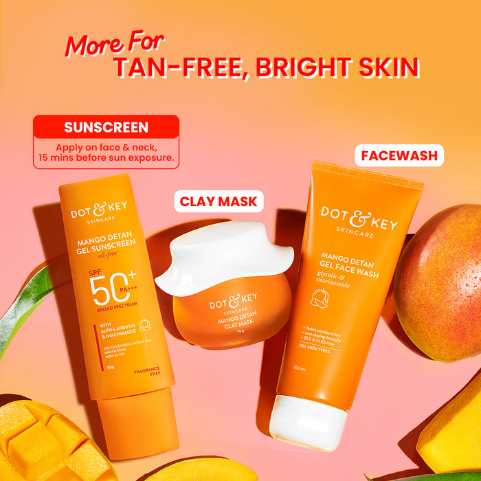 Mango + Detan Gel Sunscreen (Oil Free), SPF 50+ PA+++