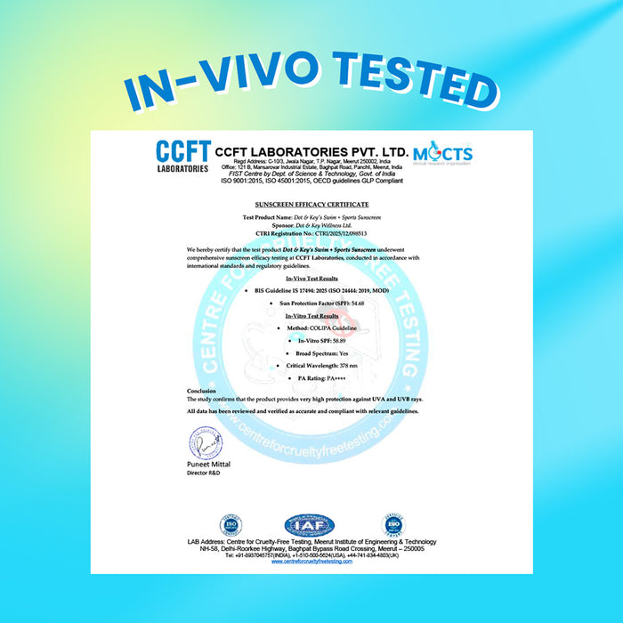 Swim + Sports Sunscreen, In-Vivo Tested SPF 50+ PA++++