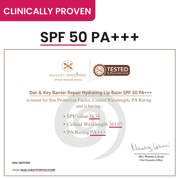 SPF 50+ Barrier Repair Hydrating Lip Balm