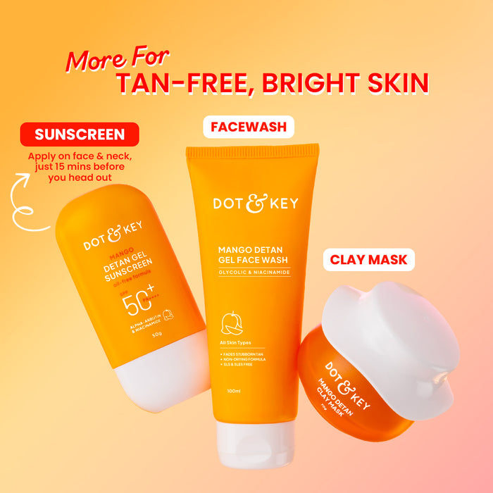 Mango Detan Sunscreen, In-Vivo Tested SPF 50+ PA++++