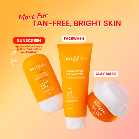 Mango Detan Gel Sunscreen, In-Vivo Tested SPF 50+ PA++++