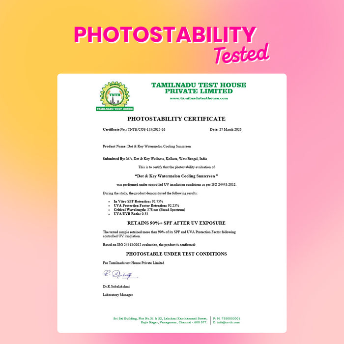Watermelon Cooling Sunscreen, IN-VIVO Tested SPF 50+ PA++++