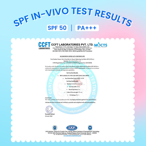 Barrier Repair Hydrating Lip Balm In-Vivo Tested SPF 50+ PA+++