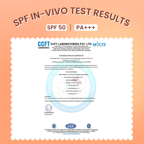 Barrier Repair Hydrating Lip Balm In-Vivo Tested SPF 50+ PA+++