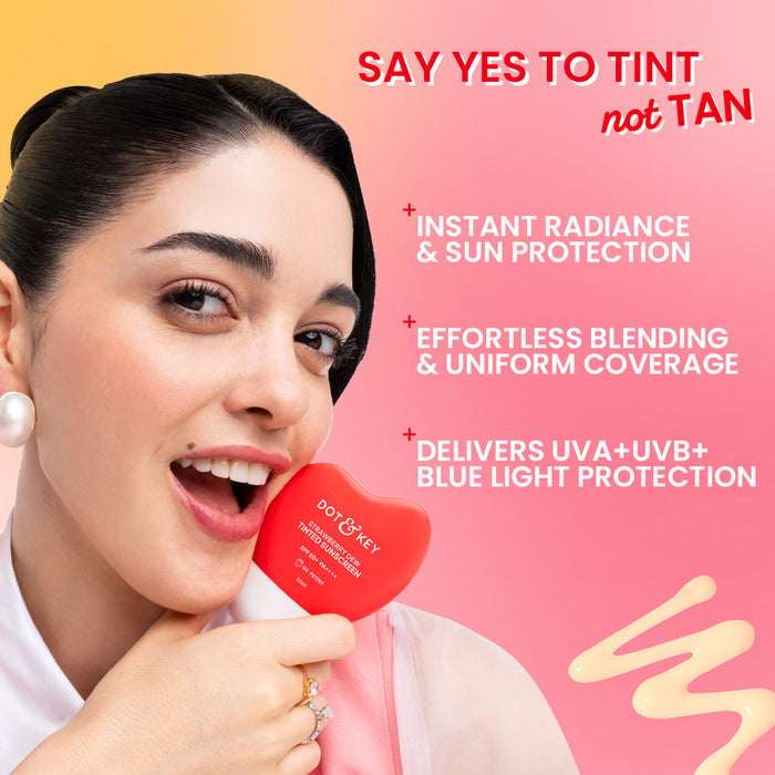 Strawberry Dew Tinted Sunscreen SPF 50+ PA++++ With New-Age UV Filters