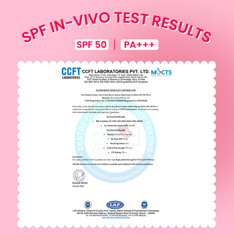 Barrier Repair Hydrating Lip Balm In-Vivo Tested SPF 50+ PA+++