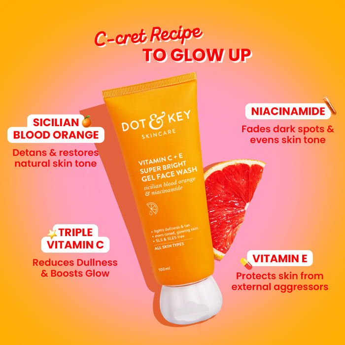 Vitamin C + E Gel Face Wash for Glowing Skin