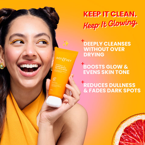Vitamin C + E Gel Face Wash for Glowing Skin