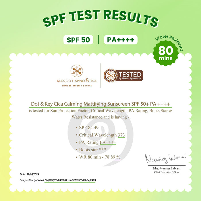 Cica + Niacinamide Matte Sunscreen SPF 50+ PA++++