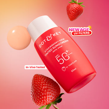 Strawberry Dew Tinted Sunscreen, In-Vivo Tested SPF 50+ PA++++