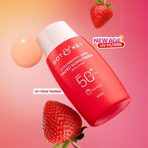 Strawberry Dew Tinted Sunscreen SPF 50+ PA++++ With New-Age UV Filters