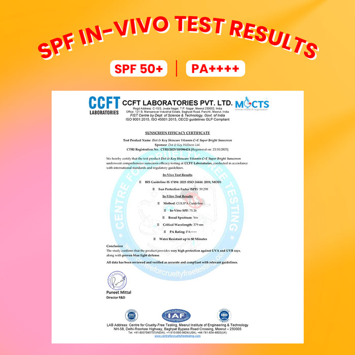 Vitamin C + E Sunscreen, In-Vivo Tested SPF 50+ PA++++