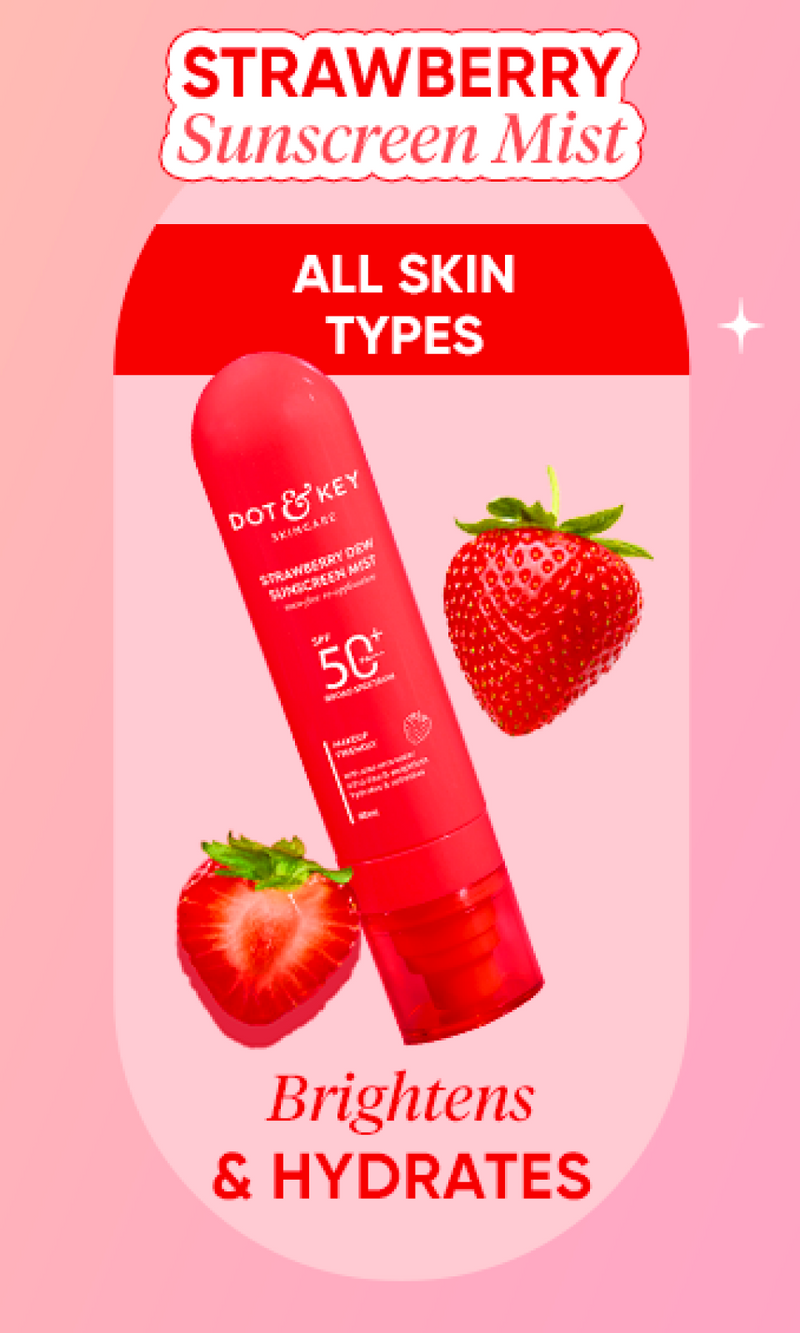 Strawberry Dew Sunscreen Face Mist, SPF 50+ PA+++