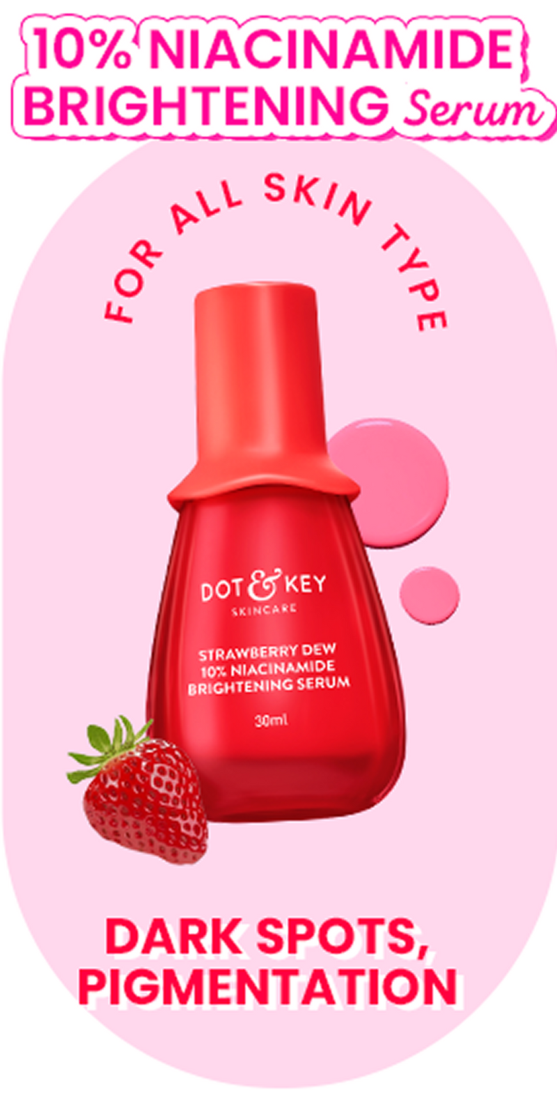 10% Niacinamide + Strawberry Brightening Face Serum