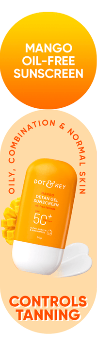 Mango Detan Gel Sunscreen, In-Vivo Tested SPF 50+ PA++++