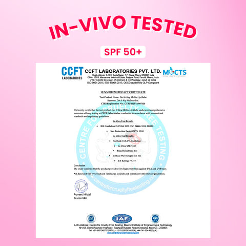Meltie Lip Balm In-Vivo Tested SPF 50+ PA+++