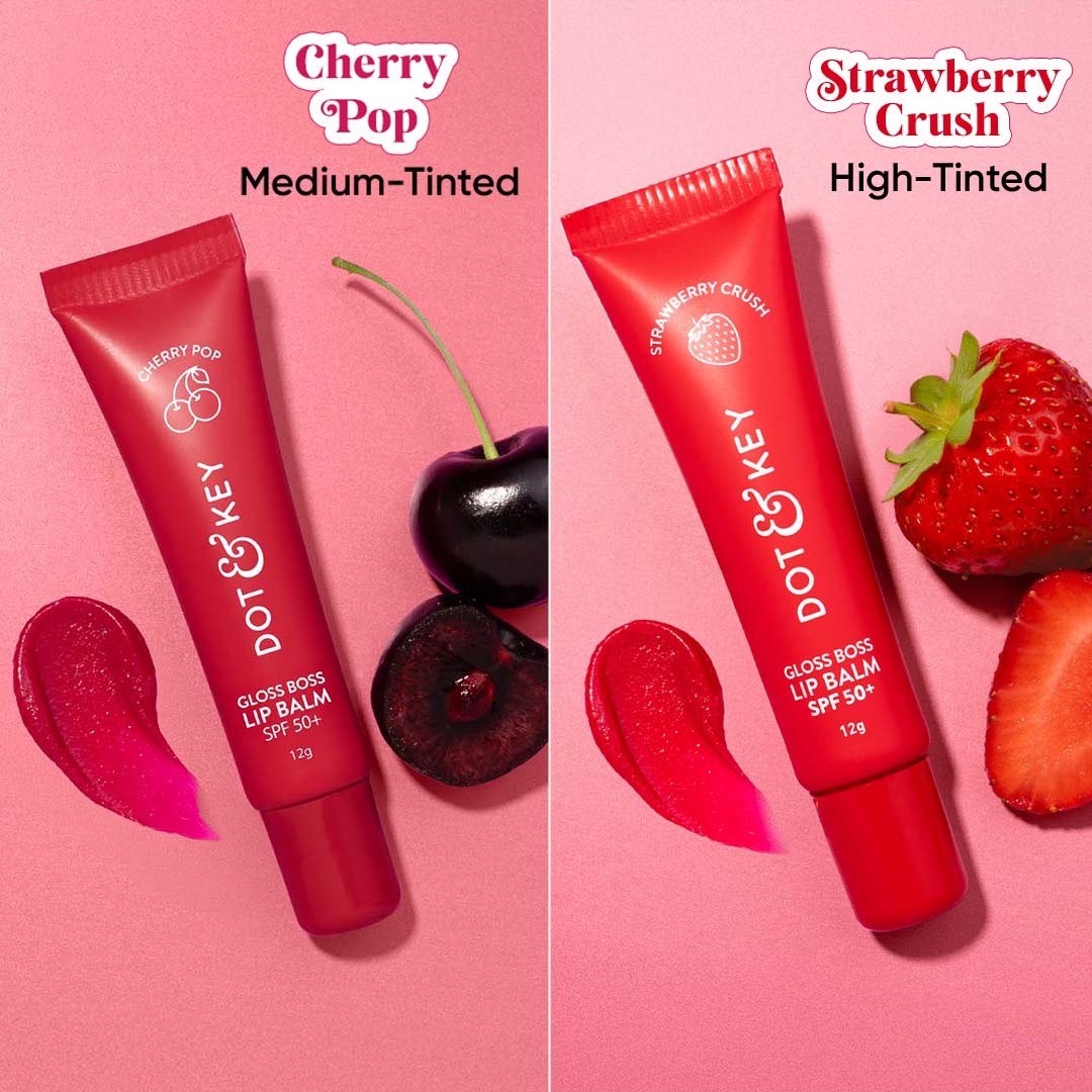 

SPF 50+ Vitamin C + E Brightening Lip Balm - Pack of 2, Strawberry crush + cherry pop